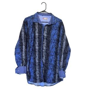 Spazio Men’s Shirt| Size L| Colors Blue, Gray & Black